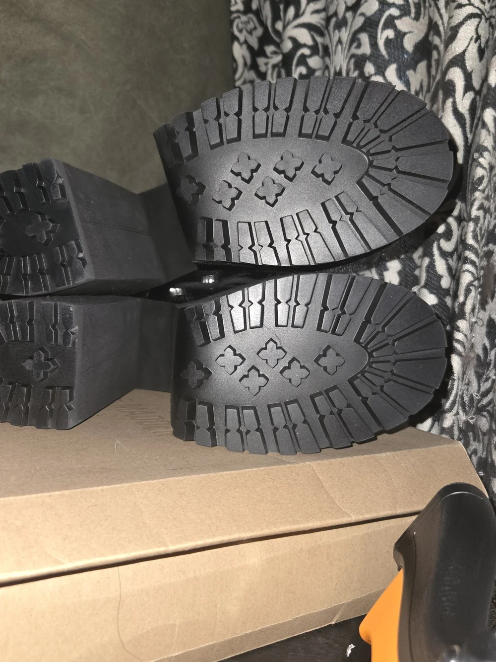 Current Mood Black Chunky Platform Lace-Up Boots